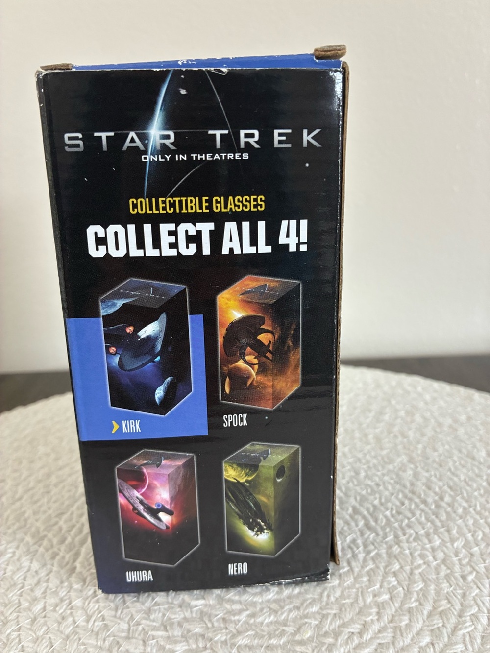 Star Trek Collectible Glasses Box - Black with Blue & Orange Artwork